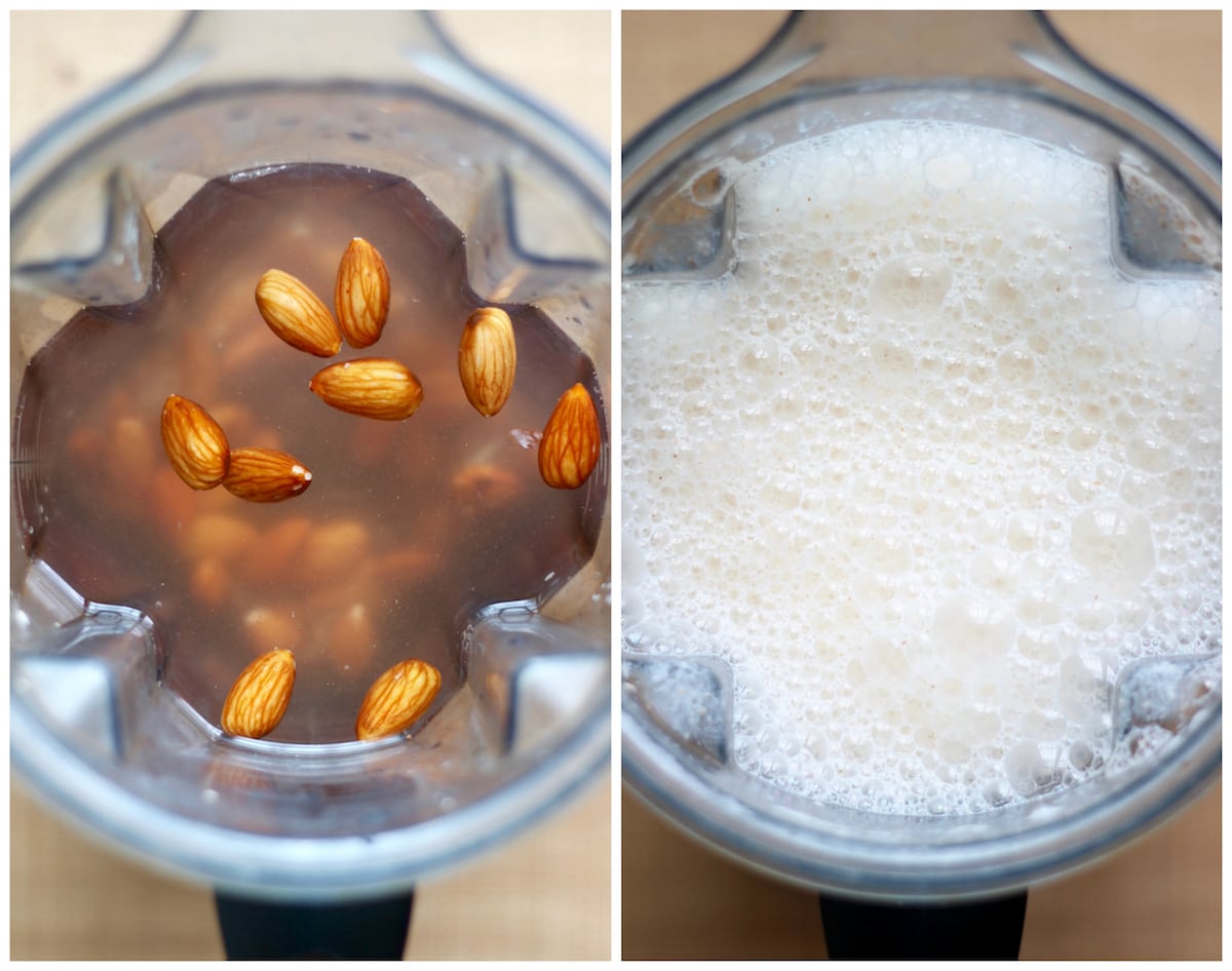 almonds in a vitamix turned into almond milk