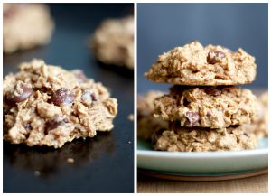 Peanut Butter Oatmeal Cookies after baking