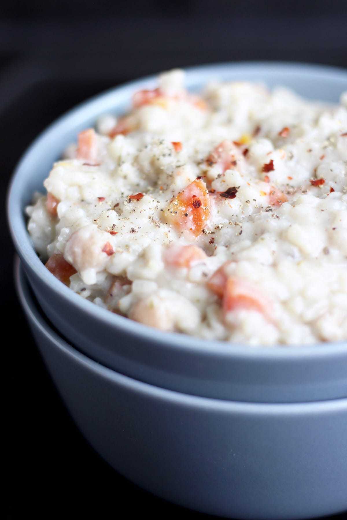 creamy chickpea and rice soup