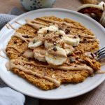 Single Serve Vegan Pumpkin Pancake on a plate