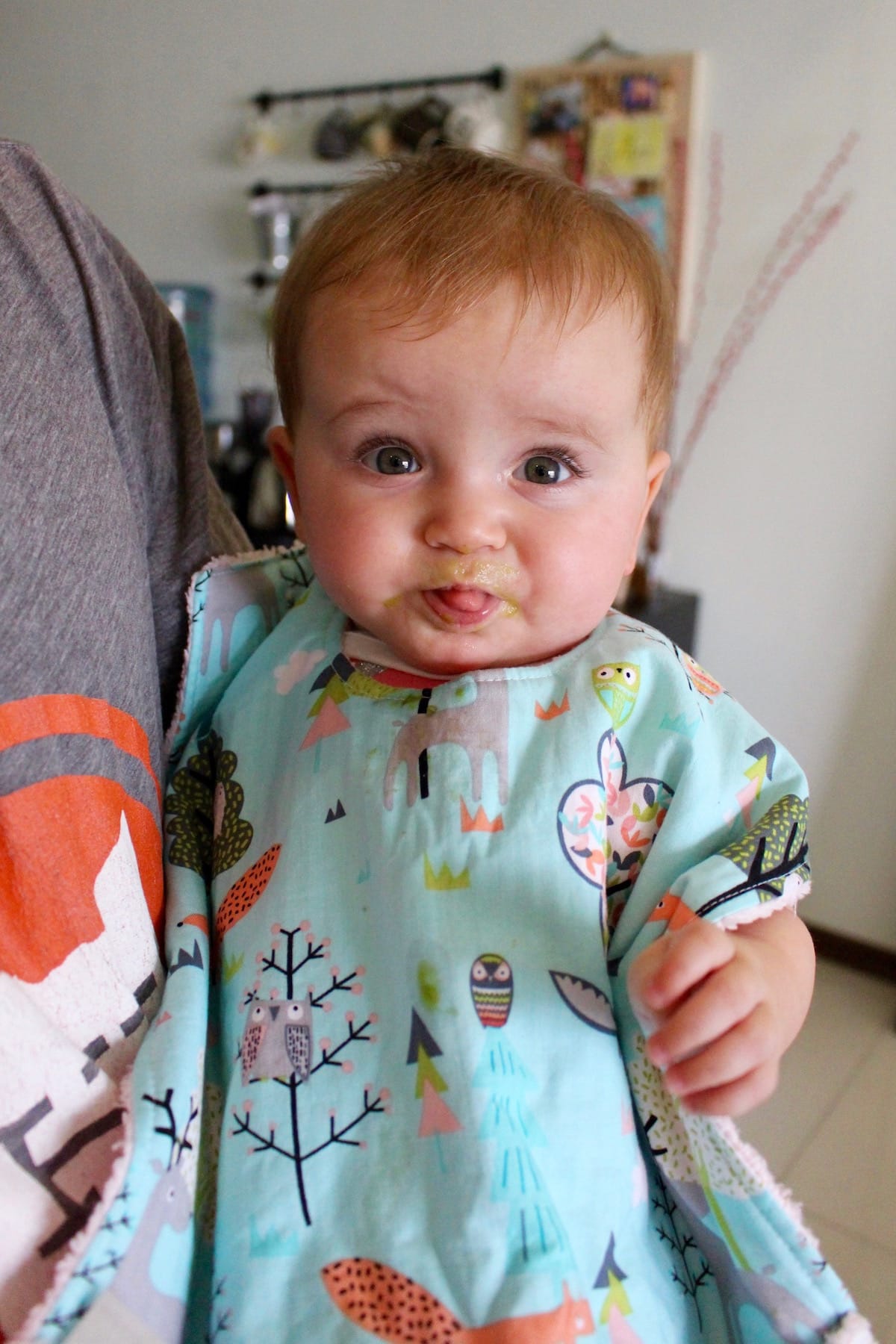 Harper enjoying some green smoothie