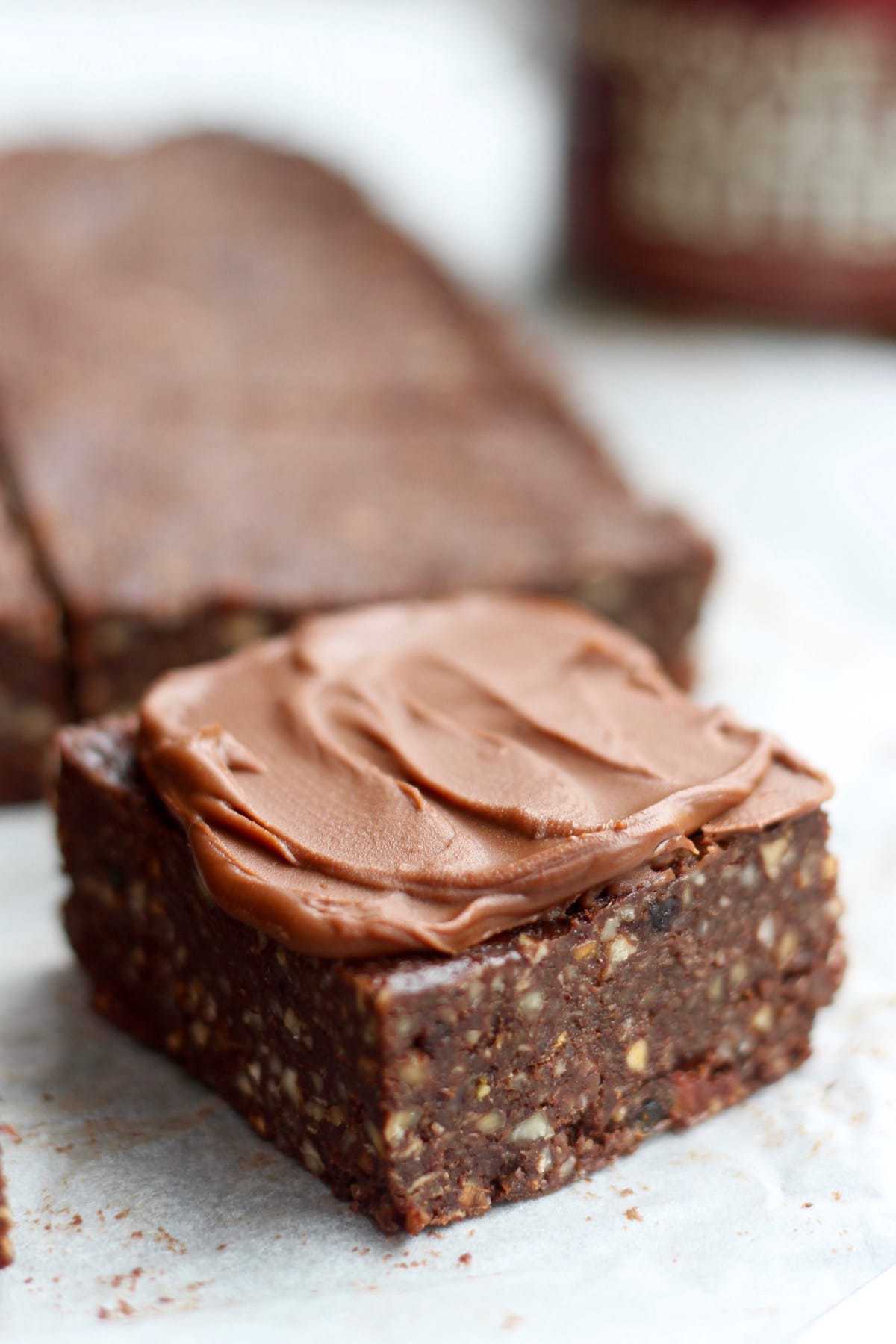 frosted nutella brownie