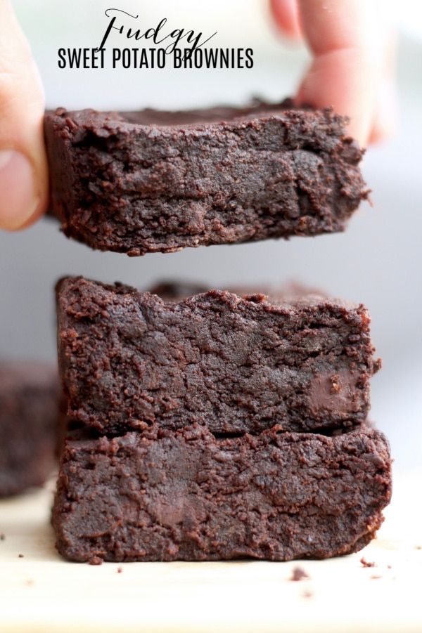 Fudgy sweet potato brownies vegan recipe