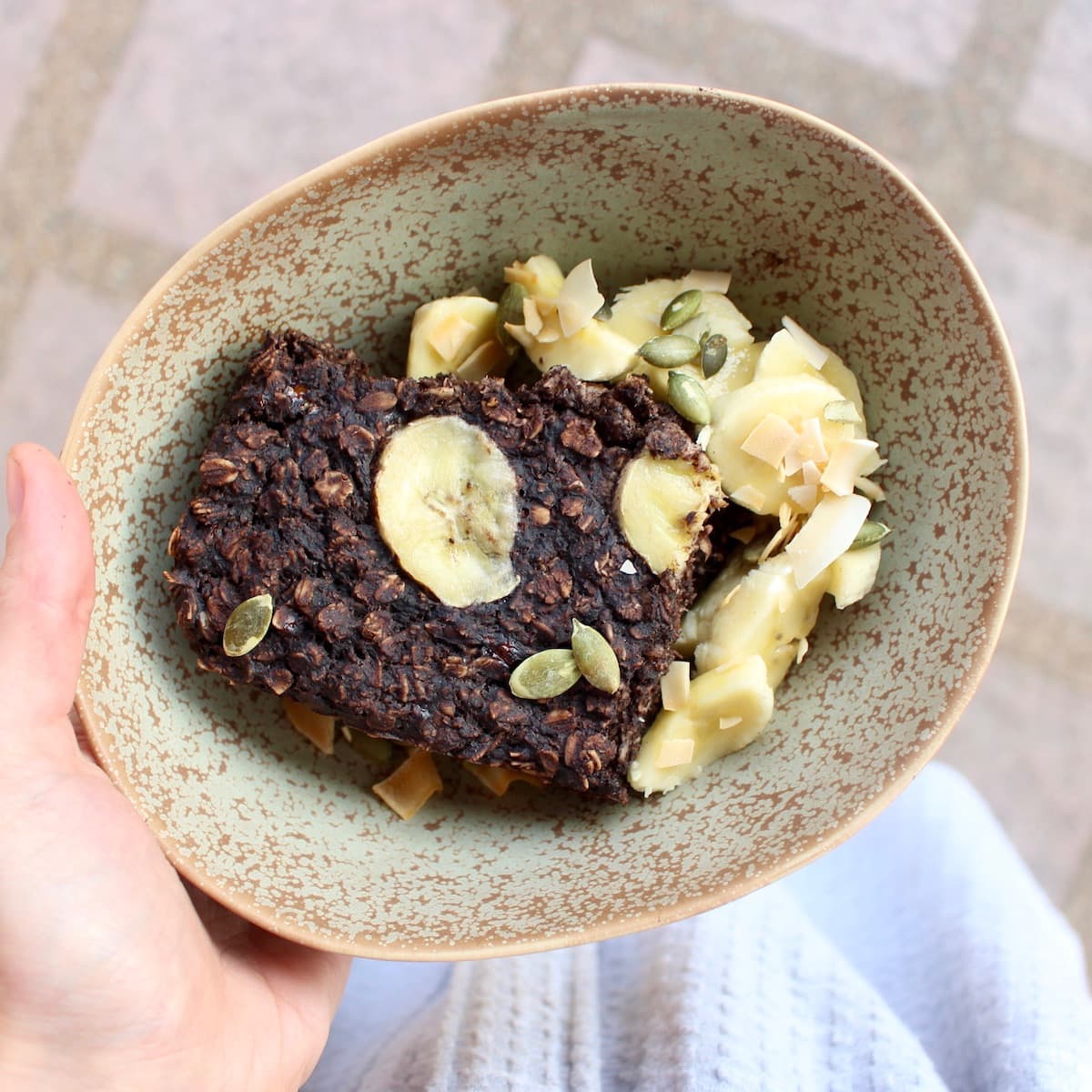 Chocolate Banana Baked Oatmeal