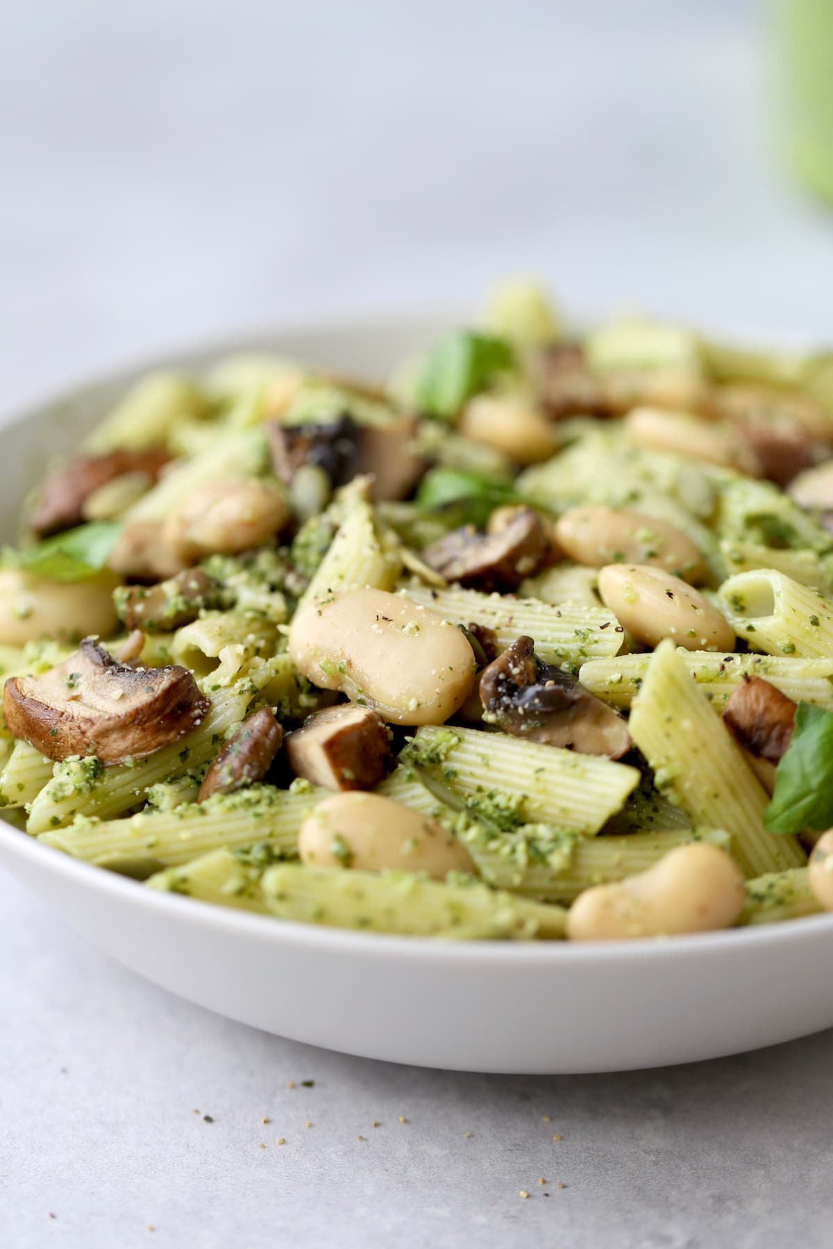 This Rawsome Vegan Life: THE GLOW BOWL: baked sweet potato with pesto  pasta, tomatoes + pumpkin seeds