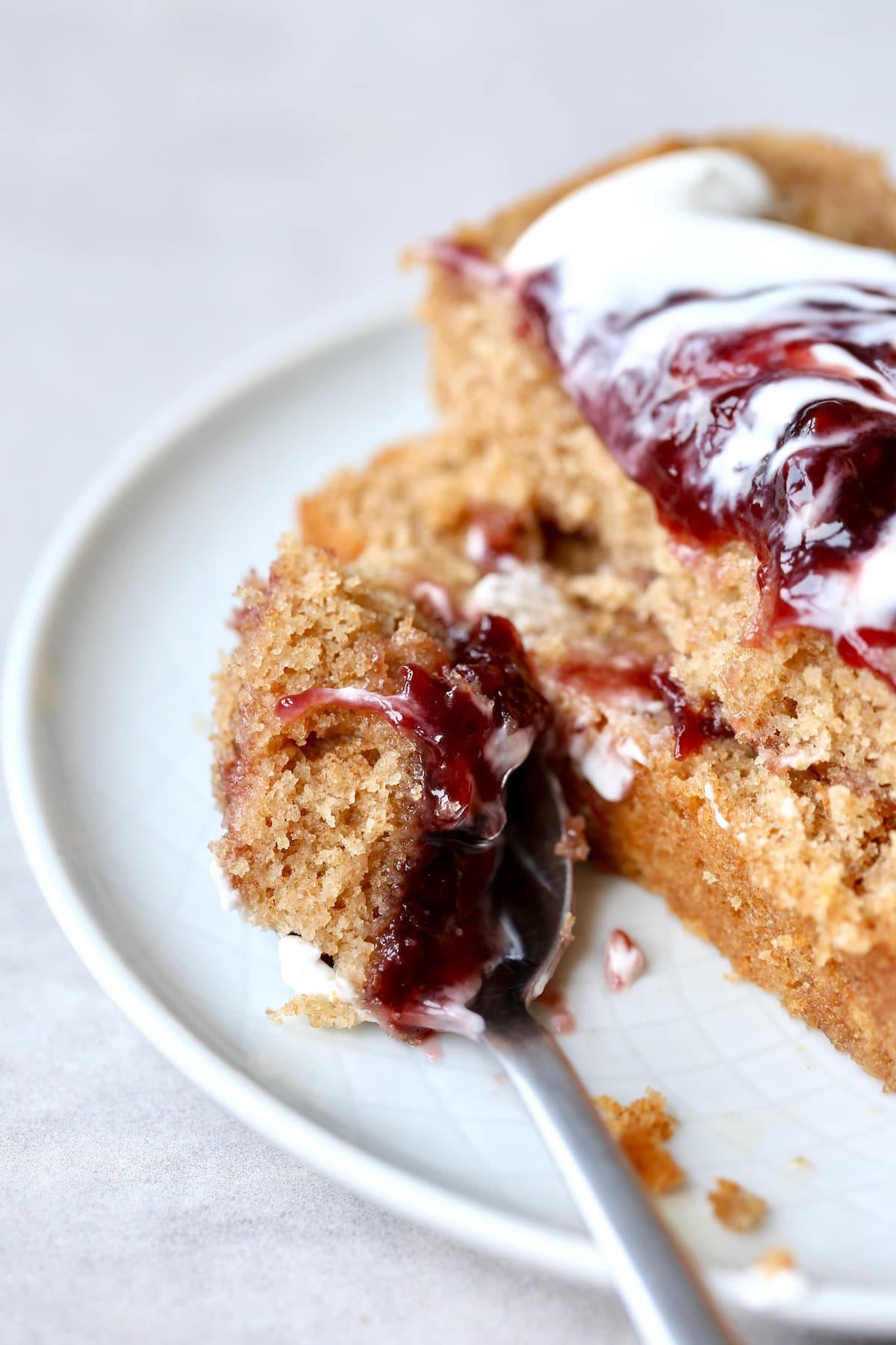 spoonful of this decadent vegan Olive Oil Tea Cake