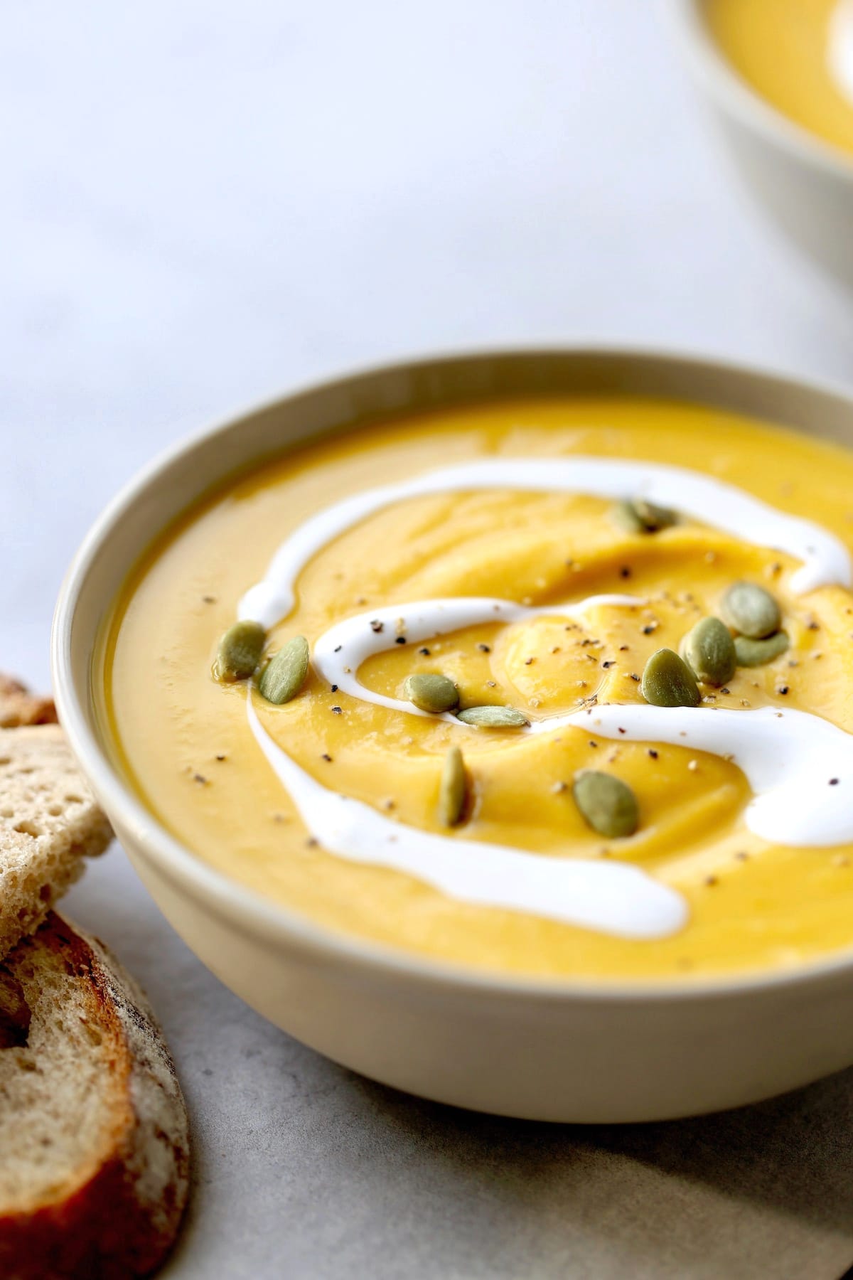 Creamy Vegan Pumpkin Soup (with an amazing Peanut Butter Twist!)