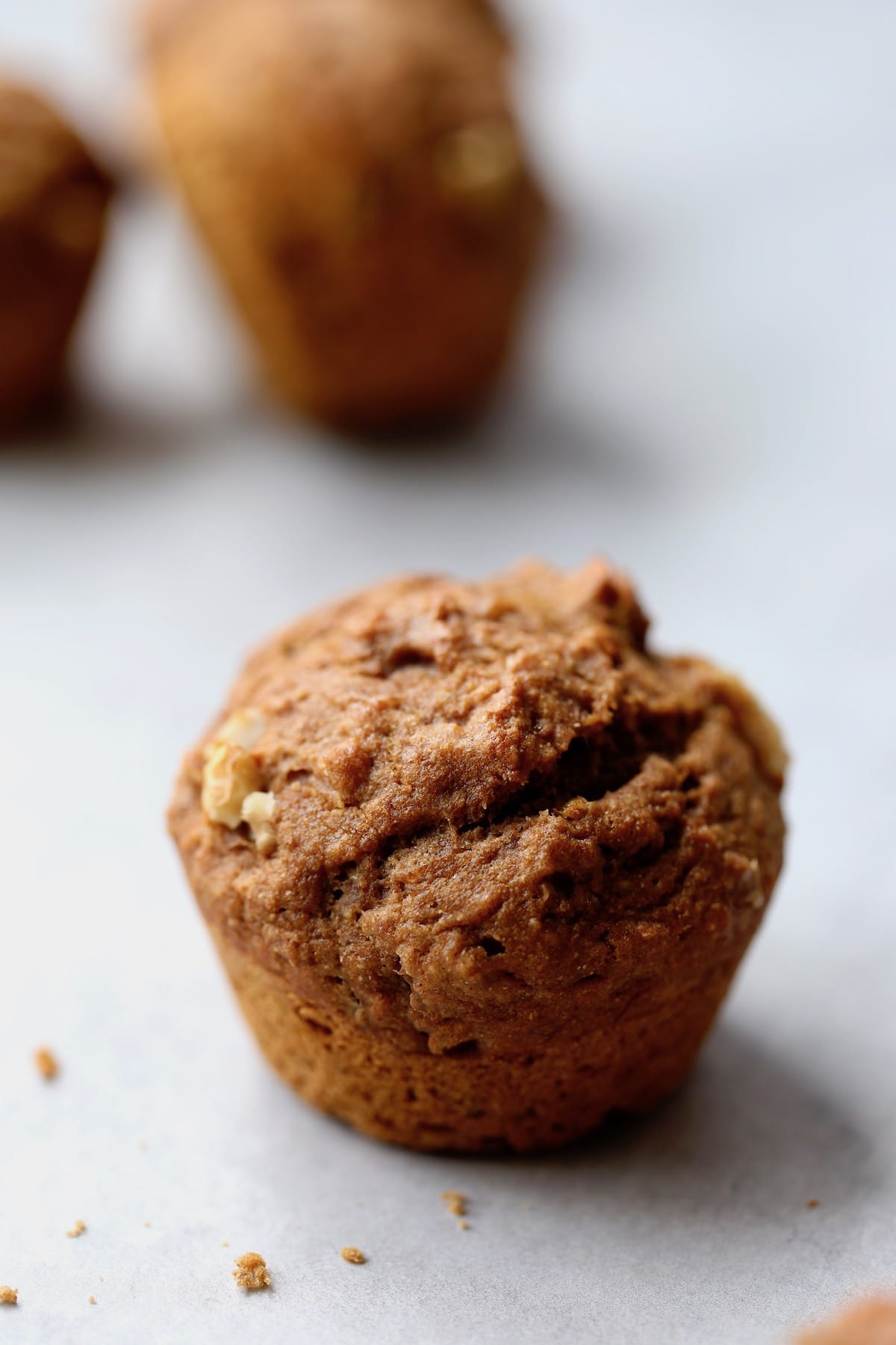 wholesome vegan banana nut muffins