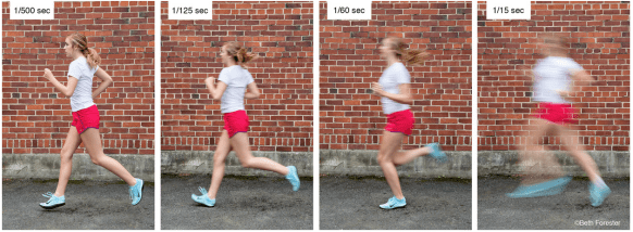 Shutter speed explained showing a runner photographed in motion