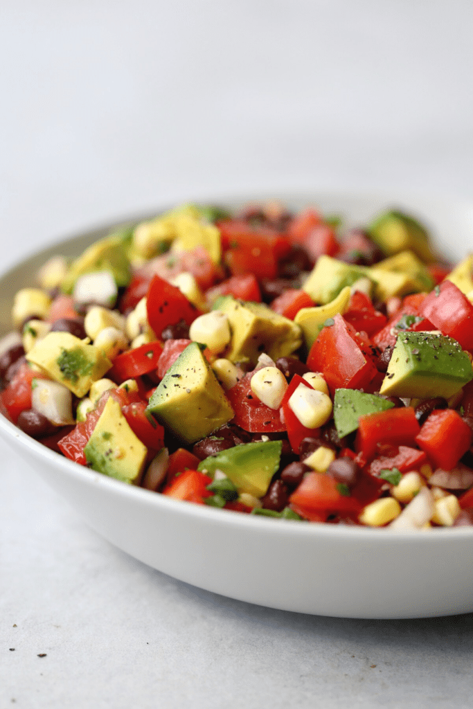 hearty bowl of Simple Black Bean and Corn Salad