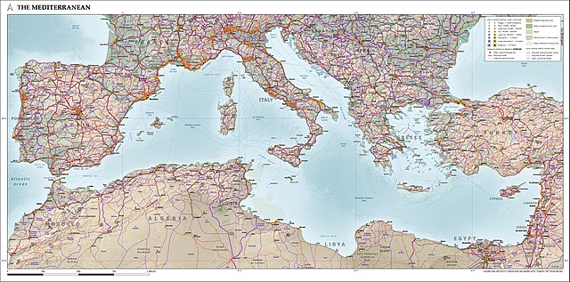 map of the Mediterranean
