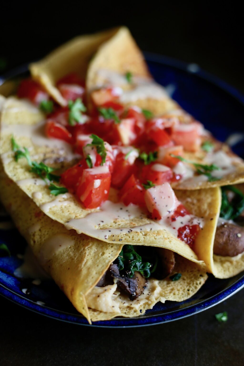 Easy Savory Chickpea Flour Crepes The Conscientious Eater