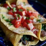 two savory chickpea flour crepes