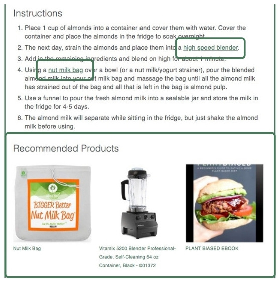 diversify your food blog income through Amazon Affiliates links in your recipe cards