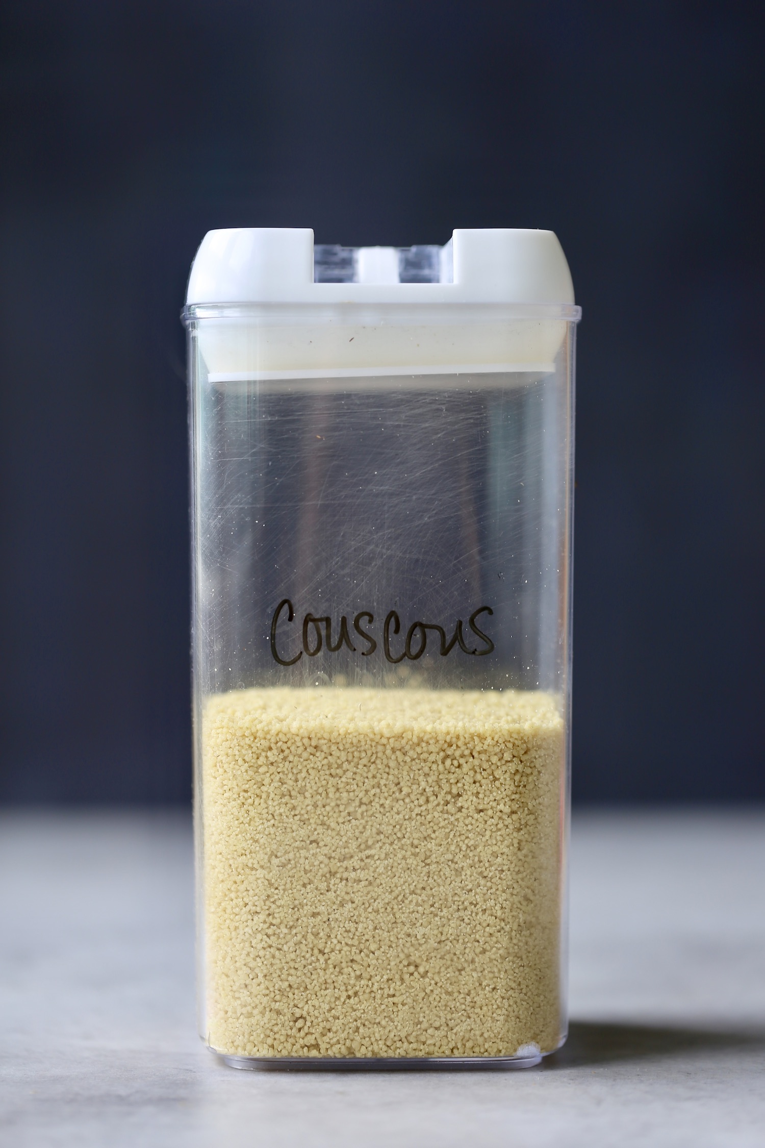 couscous in an airtight container