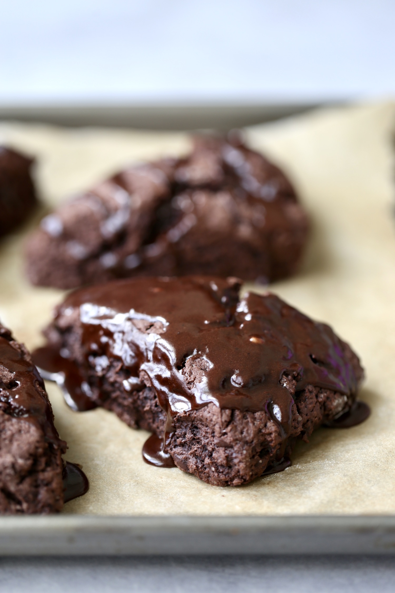 A triple chocolate vegan scone