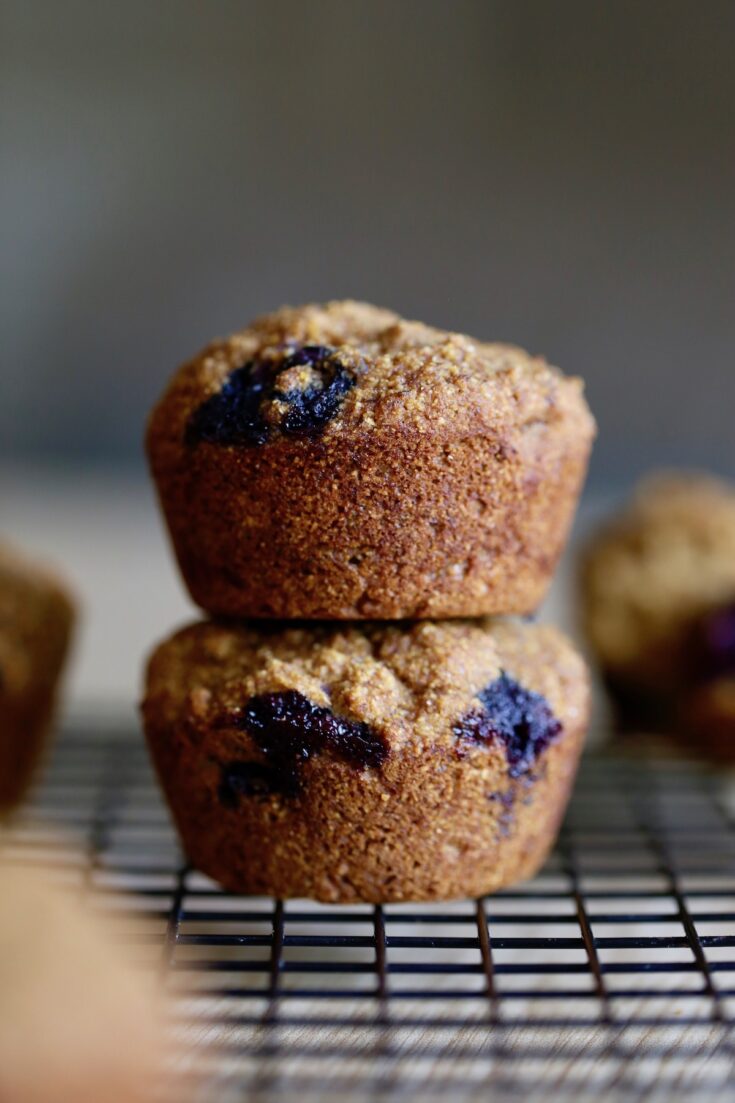 Vegan Blueberry Cornmeal Muffins